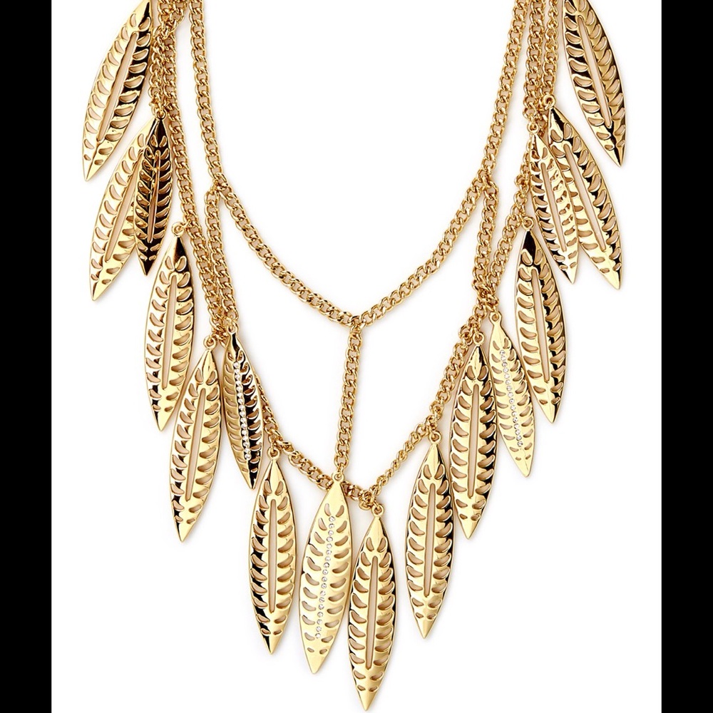 Rebecca Minkoff Gold Leaf Necklace